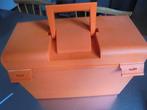 Boîte à dossiers LYNX orange vintage avec 10 classeurs suspe, Utilisé, Enlèvement ou Envoi