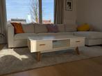 4-zitsbank met chaise longue, Gunnared beige - VIMLE Ikea, Huis en Inrichting, Zetels | Zetels, Ophalen, Hout, Gebruikt, 125 tot 150 cm