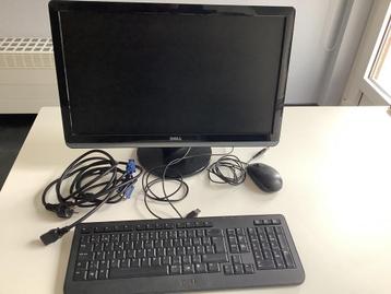 Dell scherm 24 inch, klavier en muis