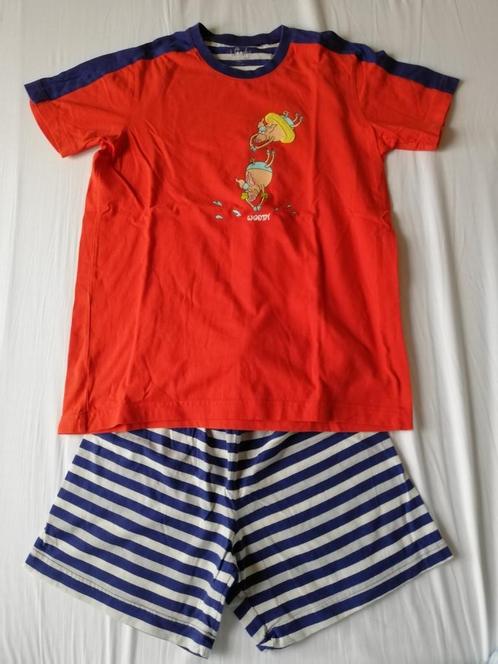 Woody pyjama t-shirt short varkens 12j maat 152, Kinderen en Baby's, Kinderkleding | Maat 152, Zo goed als nieuw, Ophalen of Verzenden