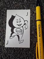 Vintage kleine sticker Druppel Esso in de vorm van joker, Ophalen of Verzenden, Zo goed als nieuw, Auto of Motor