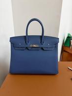 Hermes birkin 35 | Blauw | goud, Enlèvement ou Envoi
