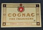 Cognac Fine Champagne Orphi Jonzac vintage etiket, Comme neuf, Autres types, France, Enlèvement ou Envoi