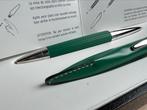 Jorg Hysek Pen groen lacquer met lederen houder, Autres marques, Utilisé, Avec boîte, Enlèvement ou Envoi