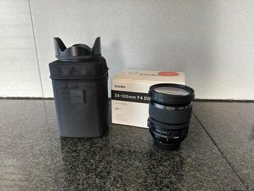 Objectif Sigma 24-105 mm f/4.0 DG OS HSM Art Nikon à montur, Enlèvement ou Envoi, Comme neuf, Lentille standard, Zoom