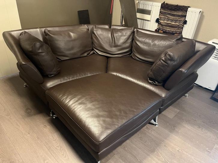 Rolf Benz, Huis en Inrichting, Zetels | Zetels, Zo goed als nieuw, Vierpersoons of meer, Leer, Metaal, Ophalen