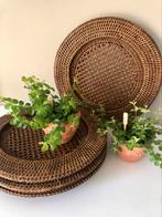 4 Rieten rotan bamboe bordenonderzetters onderzetter, Ophalen of Verzenden