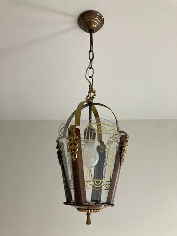 Hanglamp - retro, Enlèvement ou Envoi, Utilisé, Métal, 75 cm ou plus