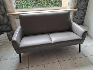 luxe tweezit in leder (vintage look) beschikbaar voor biedingen
