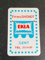 Speelkaart EKLA brouwerij VANDENHEUVEL Firma DHONDT GENT, Verzamelen, Verzenden, Zo goed als nieuw, Speelkaart(en)