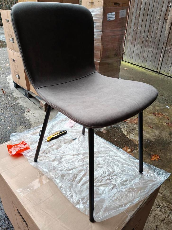 Set van 6 stoelen (PROMO), Maison & Meubles, Chaises, Neuf, Cinq, Six Chaises ou plus, Tissus, Gris, Enlèvement