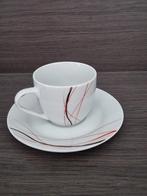 Stijlvolle porseleinen koffiekop met schotel (36delig), Ophalen of Verzenden, Zo goed als nieuw