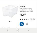 2 transparante opbergboxen Ikea, in goede staat, Ophalen