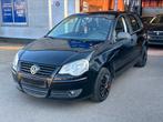 Volkswagen Polo 1.2 Benzine 2007 Airco, Auto's, Voorwielaandrijving, Stof, 1198 cc, Zwart