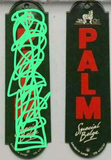 GEZOCHT emaille PALM deurpostje, bordje beschikbaar voor biedingen