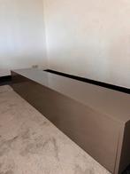 Zwevende wandkast in taupe hoogglans, Ophalen, Gebruikt, Met deur(en), 150 tot 200 cm