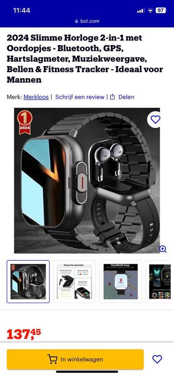 Smart watch met oortjes. NIEUW!! beschikbaar voor biedingen