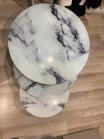 Set table d’appoint marbré, Maison & Meubles, Enlèvement, Comme neuf