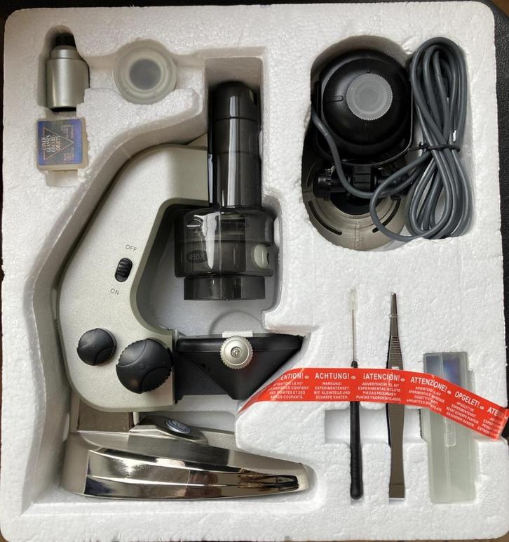 Microscoop 4in1 - NIEUW, Audio, Tv en Foto, Optische apparatuur | Microscopen, Nieuw, 400x tot 1000x, Ophalen of Verzenden