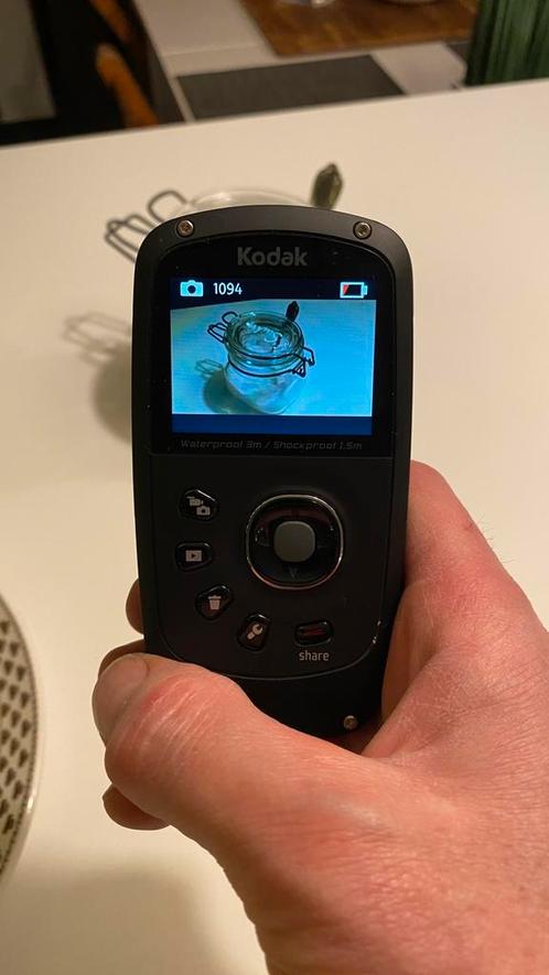 Kodak ‘Play sport’ camcorder (met fotofunctie), Audio, Tv en Foto, Actiecamera's, Zo goed als nieuw, Ophalen of Verzenden