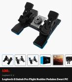 Logitech G Saitek Pro Flight Rudder Pedalen zwart pc, Computers en Software, Ophalen, Zo goed als nieuw