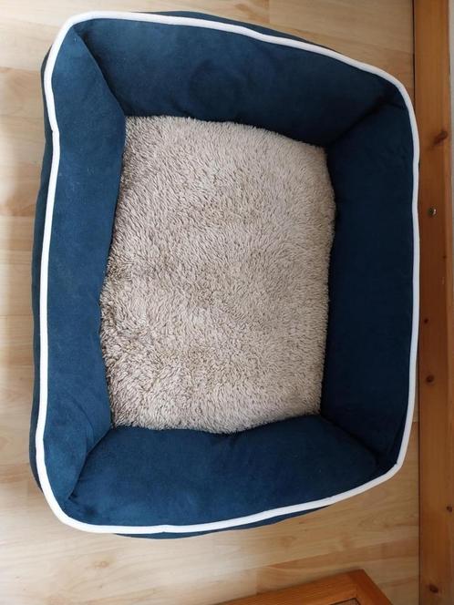zacht rechthoekig zacht mandje beige /blauw, Dieren en Toebehoren, Hondenmanden, Gebruikt, Overige, Ophalen