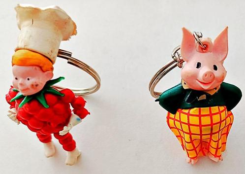 Porte-clés Flipje (Tiel) / Fruit Man ou Bertje Big, de 1966, Verzamelen, Sleutelhangers, Gebruikt, Knuffel of Figuurtje, Ophalen of Verzenden