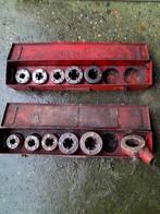 Draadsnijkoppen Ridgid/preston in metalen koffer 3/8" -1 1/2, Ophalen, Gebruikt