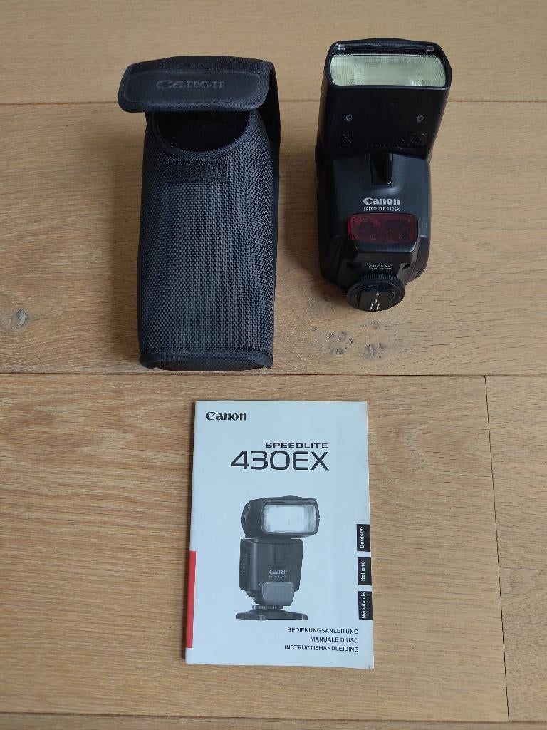 Canon Speedlite 430EX Flitser met tasje en handleiding, Enlèvement ou Envoi, Comme neuf, Canon, Inclinable