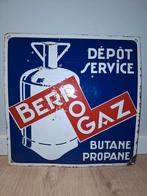 Oud emaille reclamebord Berrogaz, Verzamelen, Ophalen, Reclamebord