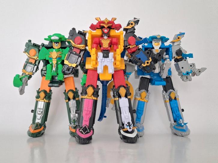 Ensemble complet de mégazords Power Rangers Ninja Steel DX, Collections, Jouets, Comme neuf, Enlèvement ou Envoi