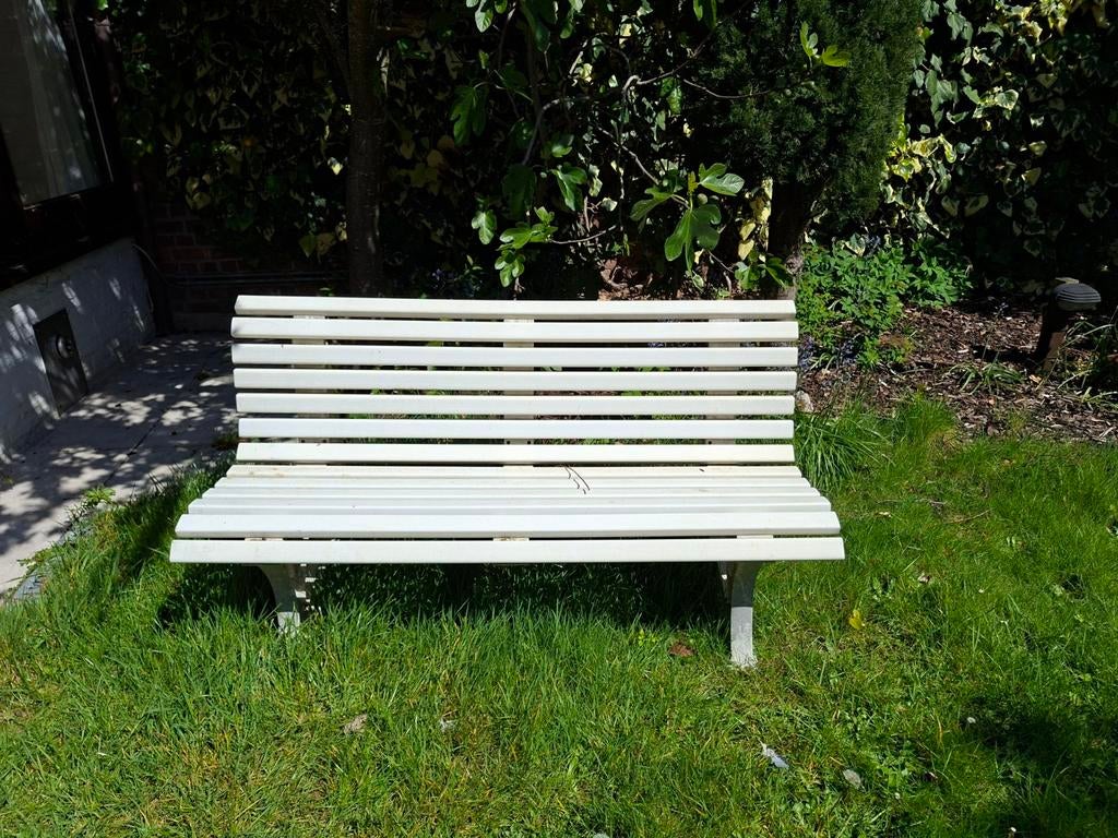 Tuinbank wit, Tuin en Terras, Tuinbanken, Ophalen