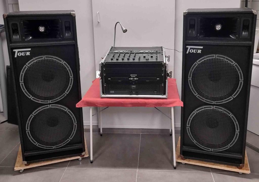 PA installatie als nieuw alles apart te koop/beluisteren, Ophalen, Zo goed als nieuw, 120 watt of meer, Front, Rear of Stereo speakers