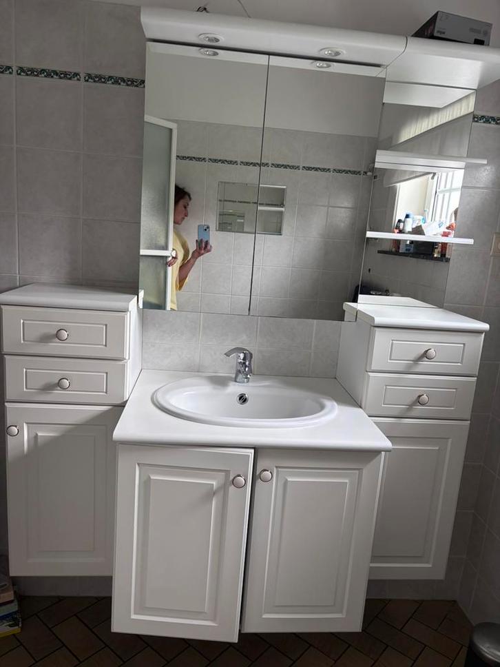 Meuble salle de bain, Huis en Inrichting, Badkamer | Badkamermeubels, Gebruikt, Wastafelkast, 100 tot 150 cm, 50 tot 100 cm, 50 tot 75 cm