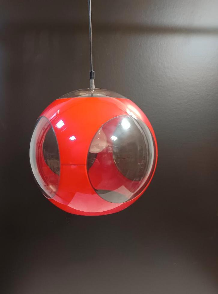 Vintage red space age lamp Bug Eye 1970s, Maison & Meubles, Lampes | Plafonniers, Utilisé, Synthétique, Enlèvement ou Envoi