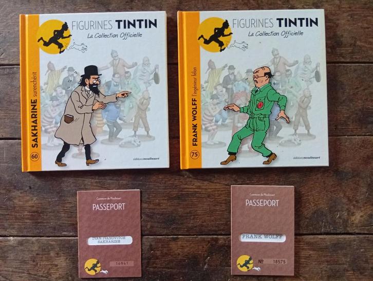 2 livrets Tintin + passeports., Collections, Personnages de BD, Neuf, Statue ou Figurine, Tintin, Enlèvement ou Envoi