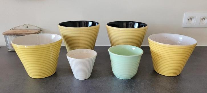 Pots de fleurs vintage, Jardin & Terrasse, Pots de fleurs, Utilisé, Poterie, Intérieur, Enlèvement