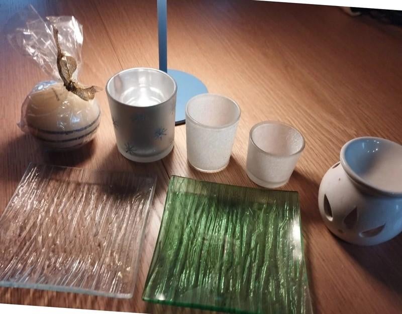 Lot de bougeoirs/bougies/plateaux de fêtes, Enlèvement, Neuf