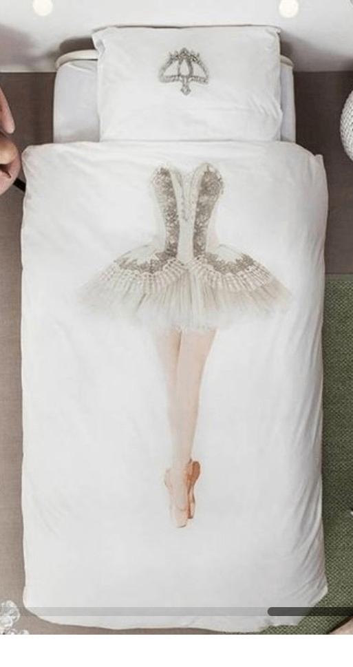 Dekbedovertrek ballerina 1 pers. Snurk, Gebruikt, Meisje, Wit, Dekbedovertrek