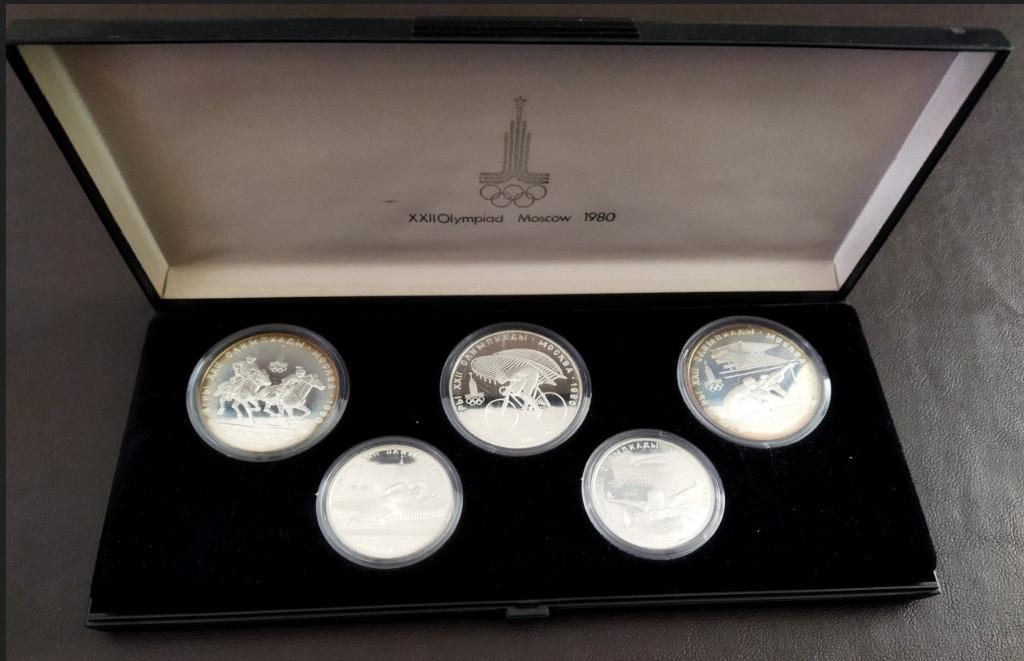 coffret commémoratif de pièces XXIIOlympiad Moscow 1980, Enlèvement, Monnaie