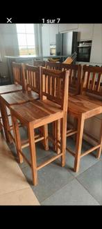 7 chaises hautes, Maison & Meubles, Tabourets de bar, Enlèvement, Bois