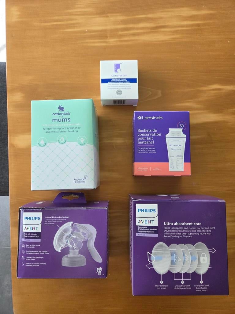 Philips Avent handmatige borstkolf + borstvoeding materiaal, Kinderen en Baby's, Ophalen, Nieuw, Borstkolf