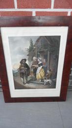 Lithographie originale en couleurs 1848 - "Le Marchand", Antiquités & Art, Enlèvement