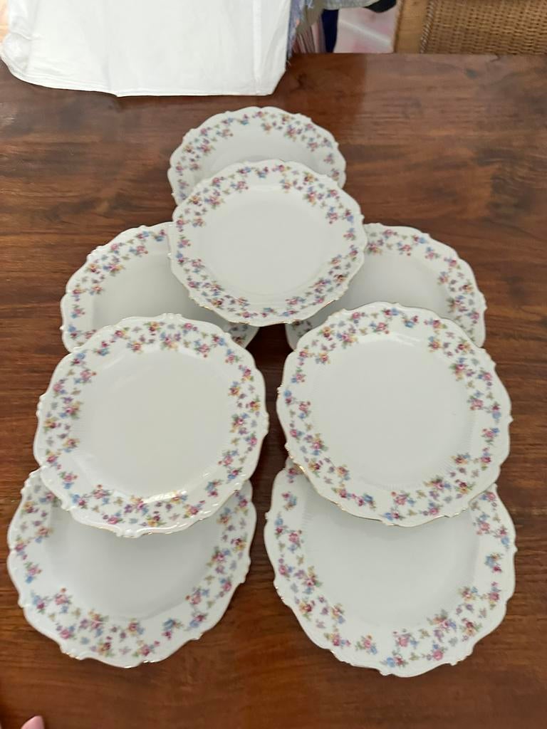 Schirnding Qualitats Porzellan nr 5 dessert bordjes, Huis en Inrichting, Ophalen, Zo goed als nieuw, Bord(en), Wedgwood