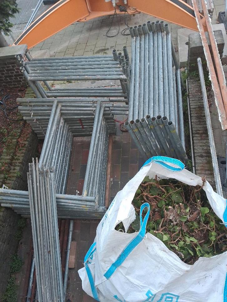 Metserstelling, Bricolage & Construction, Échafaudages, Utilisé, Échafaudage de façade, 5 mètres de hauteur ou plus, Enlèvement