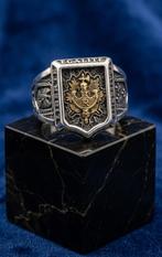 Exclusieve Handgemaakte Zegelring – 18k Goud & 925 Zilver, Ophalen, Goud, Goud