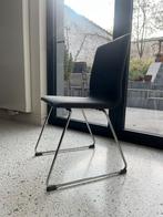 6 eetkamer stoelen donkergrijs - sledestoel, Huis en Inrichting, Stoelen, Ophalen, Gebruikt, Vijf, Zes of meer stoelen, Stof