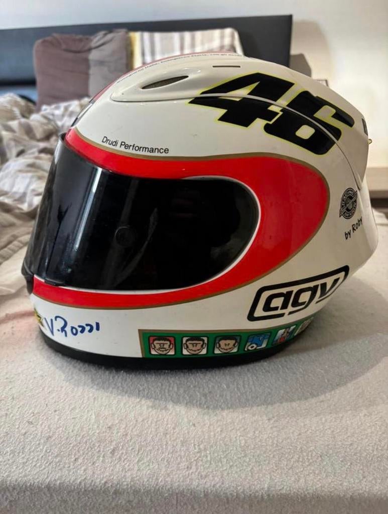 Helm Valentino Rossi Mugello 2002 limited edition., Motos, Enlèvement, M, AGV