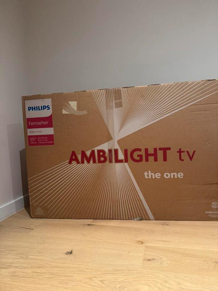 TOPDEAL – Philips 55” 4K Ambilight Smart TV, Audio, Tv en Foto, Televisies, Zo goed als nieuw, LED, 100 cm of meer, 4k (UHD), Philips