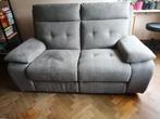 Zetel 2-zit met elektrische relax, Ophalen, Tweepersoons, Zo goed als nieuw, Rechte bank